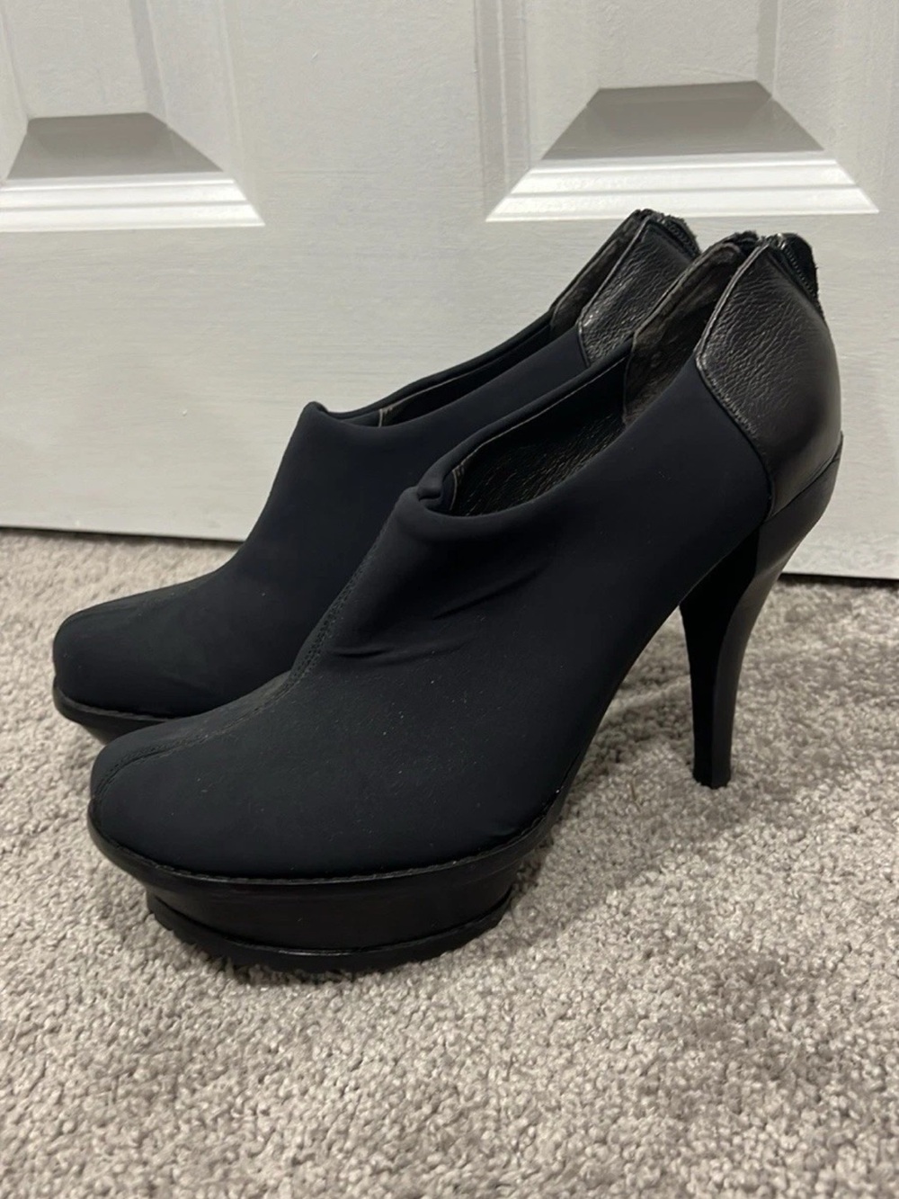Donald J. Pliner Black Platform High-Heel Ankle Booties